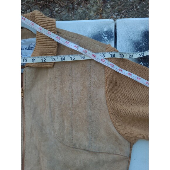 Vintage 70s 80s  Leather Zip Cardigan Jacket - Picture 10 of 10